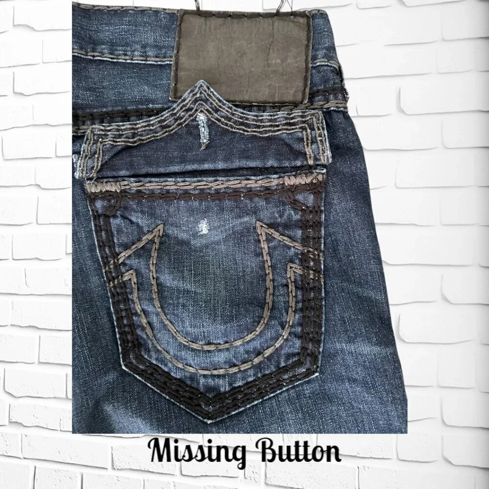 👖 Vintage Men's True Religion Billy Super QT Jeans - Size 38 - Rare Find! 👖 - Picture 9 of 13